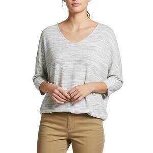 Laila Jayde Dolman Top 3/4 Sleeve Heather Gray Soft Knit NWT Size Small